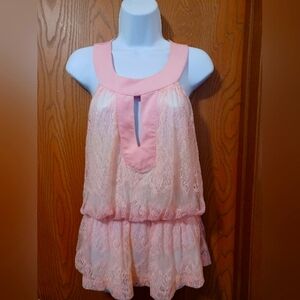 BABY PHAT Pink Lace Top